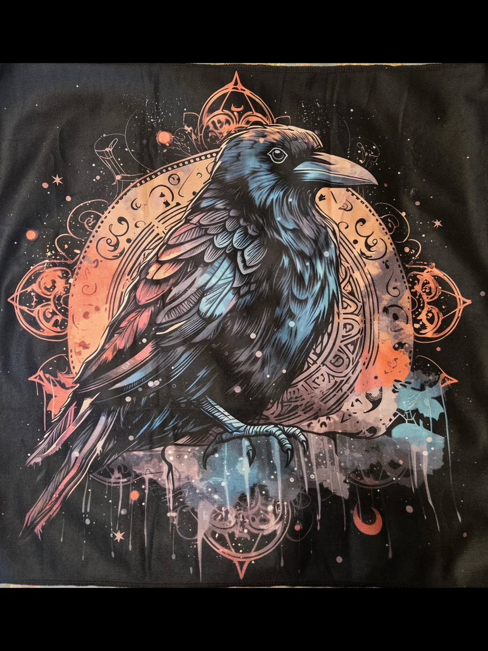 Artistic Raven Crow Tarot Oracle Card Reading Cloth